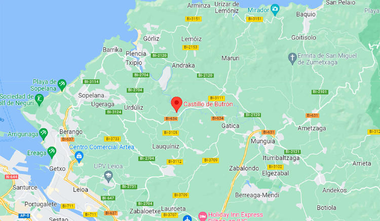 Donde está el Castillo de Butrón Donde está el Castillo de Butrón