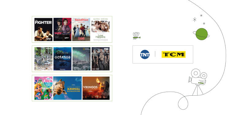 TNT eta TCM telebista kanalak zure Agile Tv-n