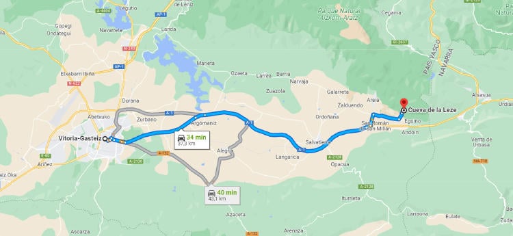 Cómo llegar cueva de la Leze Cómo llegar cueva de la Leze