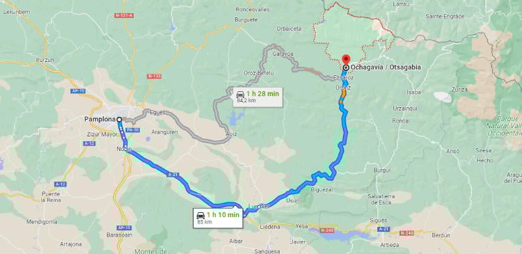 Pamplona a Ochagavía Pamplona a Ochagavía