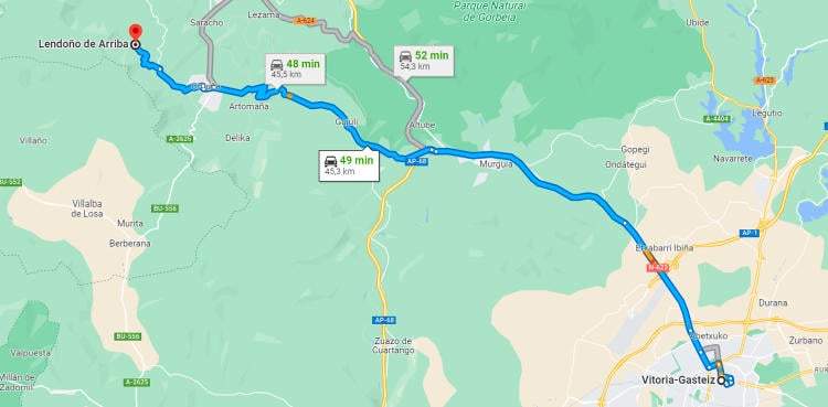 De Vitoria a Lendoño De Vitoria a Lendoño