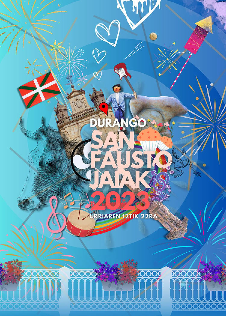 Cartel oficial de las fiestas / https://www.durangon.com/elige tu cartel favorito para las fiestas de san fausto/