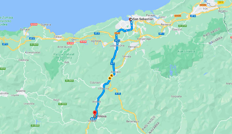 De Donosti a Tolosa De Donosti a Tolosa