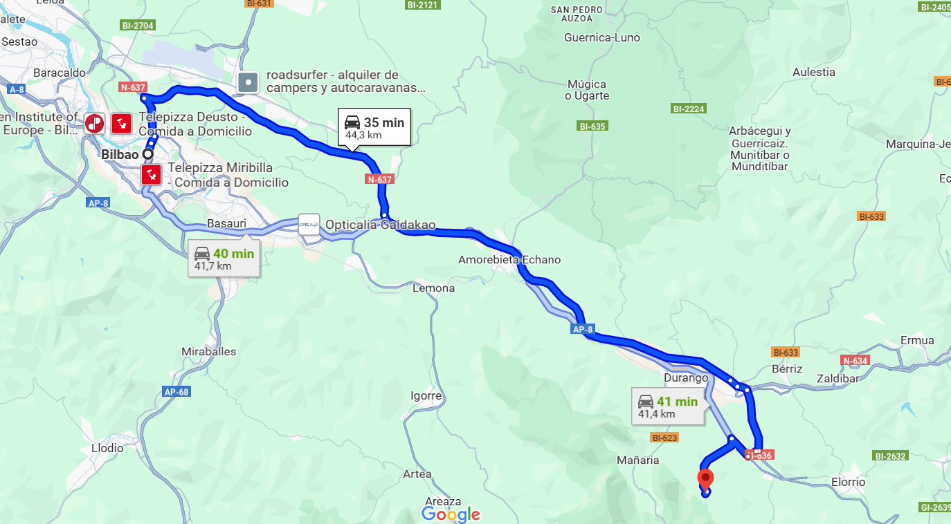 Cómo llegar a Alluitz Natura desde Bilbao