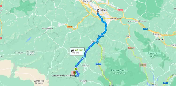 de Bilbao a Lendoño de Bilbao a Lendoño