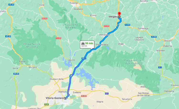 De Vitoria a Bergara De Vitoria a Bergara