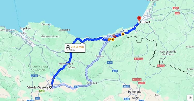 Vitoria a Bidart Vitoria a Bidart