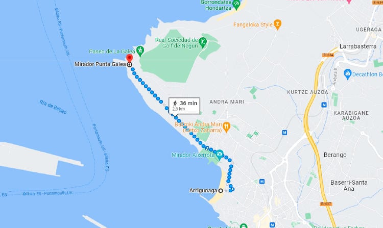 Ruta Punta Galea Ruta Punta Galea