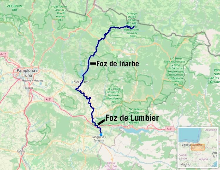 Río Irati Foz de Lumbier