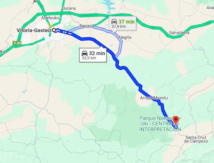 Ruta coche Vitoria Gasteiz Antoñana Ruta coche Vitoria Gasteiz Antoñana