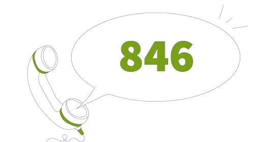 1500 Teléfono con el número 846